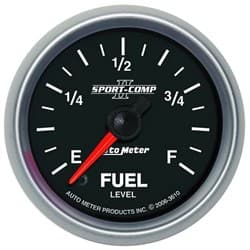 PROGRAMABLE FUEL LEVEL GAUGE FULL SWEEP ELECTRIC 0-280 OHM AUTO METER - 3610