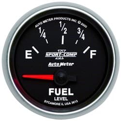 2-1/16 FUEL LEVEL, 0-90 OHMS, 2-1/16  SPORT-COMP II AUTO METER - 3613