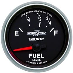 2-1/16 FUEL LEVEL, 73- 10 OHM 2-1/16  SPORT-COMP II AUTO METER - 3615