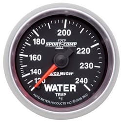 2-1/16 WATER TEMP, 120- 240`F 2-1/16  SPORT-COMP II AUTO METER - 3632