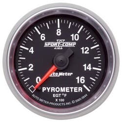 2-1/16 PYROMETER KIT, 0-1600` 2-1/16  SPORT-COMP II AUTO METER - 3644