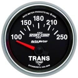 2-1/16 TRANS TEMP, 100- 250`F 2-1/16  SPORT-COMP II AUTO METER - 3649