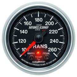 SPORTS COMP II 2-1/16 TRANS TEMP, 100- 260`F AUTO METER - 3658