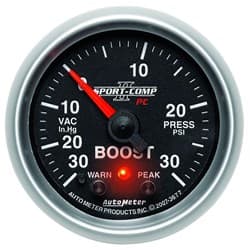 2-1/16 BOOST-VAC, 30 IN HG/30 SPORT COMP II, PEAK & WARN AUTO METER - 3677