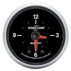 THROUGH DIAL HI-DEF CLOCK SPORT COMP II 2-1/16" AUTO METER - 3685