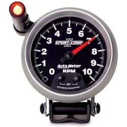 SPORT-COMP II 3-3/4" TACHO 10,000RPM PEDESTAL, SHIFT LITE AUTO METER - 3690