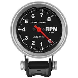 SPORT-COMP 2-5/8" TACH 8000RPM PEDESTAL MOUNT AUTO METER - 3708