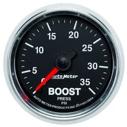 GS 2-1/16" BOOST 0-35PSI MECHANICAL GAUGE, 10FT TUBING AUTO METER - 3804