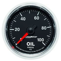 GS 2-1/16" OIL PRESSURE 100PSI MECHANICAL AUTO METER - 3821