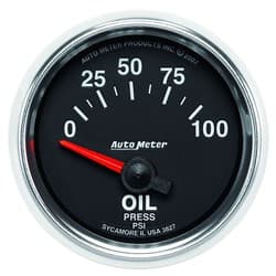 GS 2-1/16" OIL PRESSURE 100PSI SHORT SWEEP ELECTRIC AUTO METER - 3827