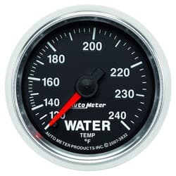 GS 2-1/16" WATER 120-240F MECHANICAL TEMP GAUGE, 6FT AUTO METER - 3832