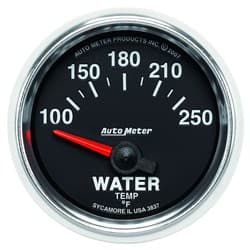GS 2-1/16" ELECTRIC WATER TEMP GAUGE, 100-250Â°F AUTO METER - 3837