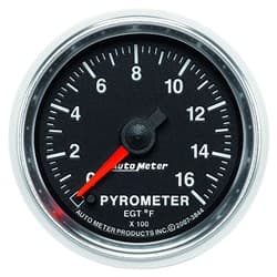 GS 2-1/16" PYROMETER KIT 0-1600Â°F, FULL SWEEP ELECTRIC AUTO METER - 3844