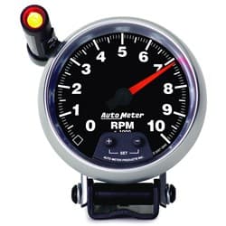 GS 3-3/4" TACHOMETER 10,000RPM PEDESTAL MOUNT W/ SHIFT LIGHT AUTO METER - 3890
