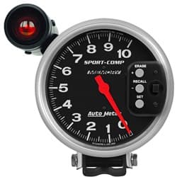 SPORT-COMP 5" TACHO 10,000RPM 2 STAGE SHIFT LIGHT & RECAL AUTO METER - 3906