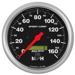 SPORT-COMP 5" SPEEDO 160MPH IN DASH, ELECTRONIC AUTO METER - 3989