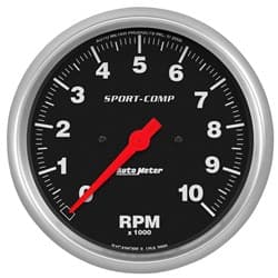 SPORT-COMP 5" TACHO 10,000RPM IN DASH AUTO METER - 3990
