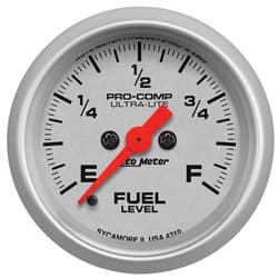 ULTRA-LITE 2-1/16" FUEL LEVEL PROGRAMMABLE, FULL SWEEP ELECT AUTO METER - 4310