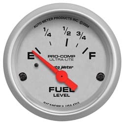 ULTRA-LITE 2-1/16" FUEL LEVEL 73-10 OHM, SHORT SWEEP ELECT AUTO METER - 4315