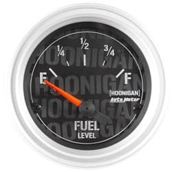 HOONIGAN 2-1/16" FUEL LEVEL 240-33 OHM, SHORT SWEEP ELECT AUTO METER - 4316-09000