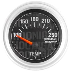 HOONIGAN 2-1/16" WATER TEMP 100-250Â°F, SHORT SWEEP ELECT AUTO METER - 4337-09000