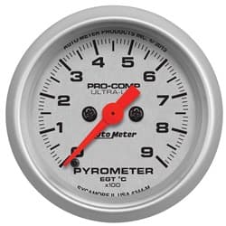 ULTRA-LITE 2-1/16" PYROMETER 0-900 DEG C FS ELECT 10' PROBE AUTO METER - 4344-M