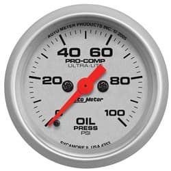 ULTRA-LITE 2-1/16" OIL PRESS 0-100 PSI, FULL SWEEP ELECTRIC AUTO METER - 4353