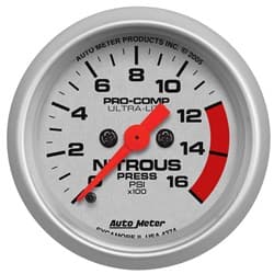 ULTRA-LITE 2-1/16" NITROUS 0-1600PSI, FULL SWEEP ELECTRIC AUTO METER - 4374
