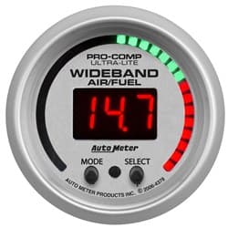 ULTRA-LITE 2-1/16" AIR/FUEL WIDEBAND, LED & DIGITAL AUTO METER - 4378