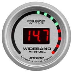 ULTRA-LITE 2-1/16" AIR/FUEL WIDEBAND, LED & DIGITAL AUTO METER - 4379