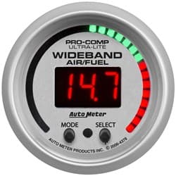 ULTRA-LITE 2-1/16" AIR / FUEL WIDEBAND PRO PLUS, 6:1 - 20:1 AUTO METER - 3497