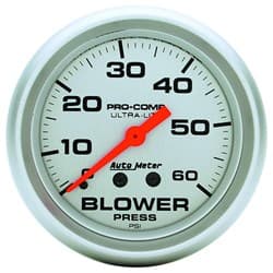 ULTRA-LITE 2-5/8" BLOWER PRES 0-60PSI, MECHANICAL, 10FT AUTO METER - 4402
