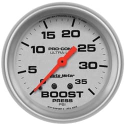 ULTRA-LITE 2-5/8" BOOST GAUGE 0-35PSI, MECHANICAL, 10FT AUTO METER - 4404