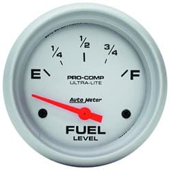 ULTRA-LITE 2-5/8" FUEL LEVEL 0-90 OHM, SHORT SWEEP ELECT AUTO METER - 4414