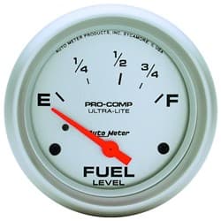 ULTRA-LITE 2-5/8" FUEL LEVEL 73-10 OHM, SHORT SWEEP ELECT AUTO METER - 4415