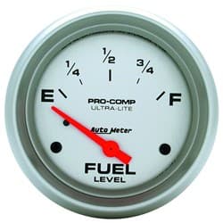 ULTRA-LITE 2-5/8" FUEL LEVEL 240-33 OHM, SHORT SWEEP ELECT AUTO METER - 4416
