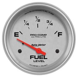 ULTRA-LITE 2-5/8" FUEL LEVEL 0-30 OHM, SHORT SWEEP ELECT AUTO METER - 4417