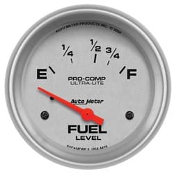 ULTRA-LITE 2-5/8" FUEL LEVEL 16-158 OHM, SHORT SWEEP ELECT AUTO METER - 4418