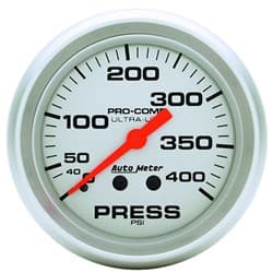 ULTRA-LITE 2-5/8" PRESSURE 0-400PSI, MECHANICAL AUTO METER - 4424