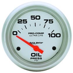 ULTRA-LITE 2-5/8" OIL PRESS 0-100PSI, SHORT SWEEP ELECT AUTO METER - 4427