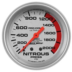 ULTRA-LITE 2-5/8" NITROUS PRES 0-2000PSI, MECHANICAL AUTO METER - 4428