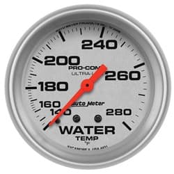 ULTRA-LITE 2-5/8" WATER TEMP 140-280Â°F, MECHANICAL, 6FT AUTO METER - 4431