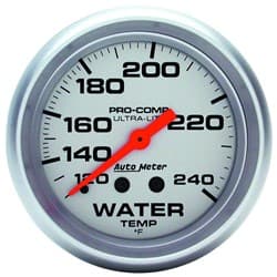 ULTRA-LITE 2-5/8" WATER TEMP 120-240Â°F, MECHANICAL, 12FT AUTO METER - 4433
