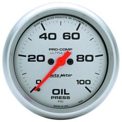 ULTRA-LITE 2-5/8" OIL PRESS 0-100PSI, FULL SWEEP ELECT AUTO METER - 4453