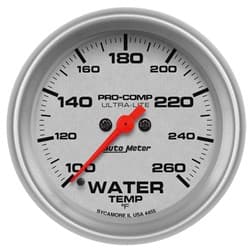 ULTRA LITE 2-1/16" WATER TEMP 100-260'F FULL SWEEP ELECTRIC AUTO METER / 4455