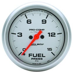 ULTRA-LITE 2-5/8" FUEL PRESS 0-15PSI, FULL SWEEP ELECTRIC AUTO METER - 4461