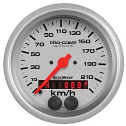 ULTRA-LITE 3-3/8" GPS SPEEDO 225KPH, INTERNAL GPS ANTENNA AUTO METER - 4480-M