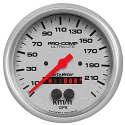 ULTRA-LITE 5" GPS SPEEDO 225KPH, INTERNAL GPS ANTENNA AUTO METER - 4481-M
