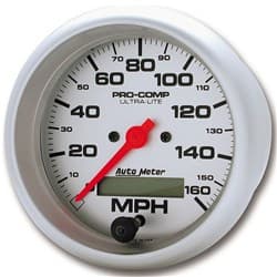 ULTRA-LITE 3-3/8" SPEEDOMETER 160MPH, IN DASH, ELECTRONIC AUTO METER - 4488