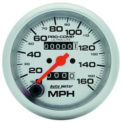 ULTRA-LITE 3-3/8" SPEEDOMETER 160MPH, IN DASH, MECHANICAL AUTO METER - 4493